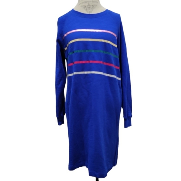 Boden Dresses & Skirts - Boden Mabel Royal Blue French Terry Sweatshirt Dress Size 14